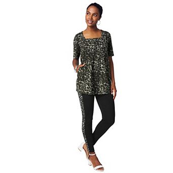 Jessica London Women's Plus Size Everyday Stretch Cotton Legging