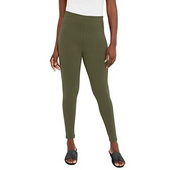 Jessica London Women's Plus Size Everyday Stretch Cotton Legging