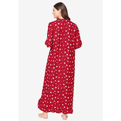 Only Necessities Plus Size Long Flannel Nightgown