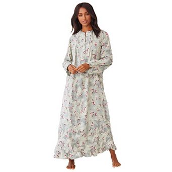Only Necessities Plus Size Long Flannel Nightgown