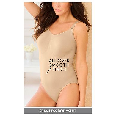 Secret Solutions Women's Plus Size Instant Shaper Medium Control Seamless Bodysuit