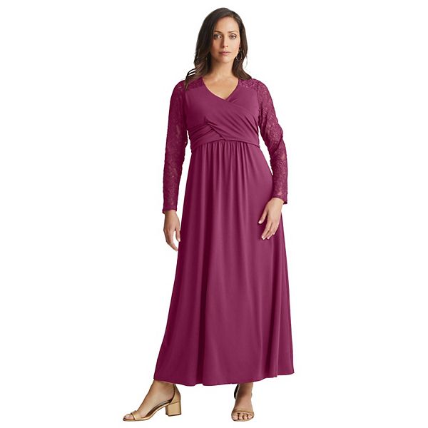 Jessica London Women's Plus Size Lace Sweetheart Dress