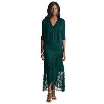 Jessica London Women's Plus Size 2 pc Lace Tulip Jacket Dress