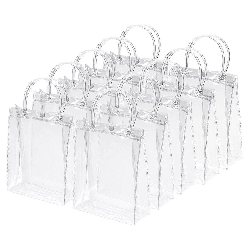 ラッピング Clear Gift Bag 5枚入り 4種類8セット 10 Pack Mini Gift Wrap Tote Bag, Clear Gift Bags with Handles for