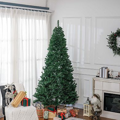 Homcom 7.5' Prelit Artificial Christmas Xmas Tree White Led 1346 Tip