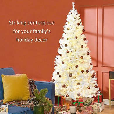 HOMCOM 7.5ft Prelit Artificial Christmas Xmas Tree LED 1346 Tip