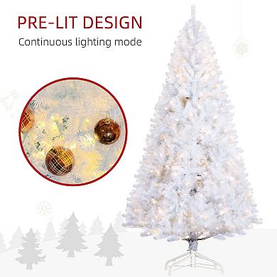 HOMCOM 7.5ft Prelit Artificial Christmas Xmas Tree LED 1346 Tip