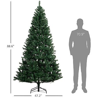 Homcom 7.5' Prelit Artificial Christmas Xmas Tree White Led 1346 Tip