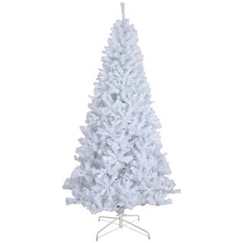 Homcom 7.5' Prelit Artificial Christmas Xmas Tree White Led 1346 Tip