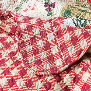 Marcielo 3 Piece Snowman Christmas Quilt Bedspread Set