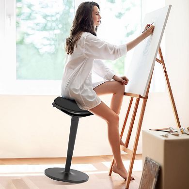 Homcom Mesh Ergonomic Wobble Stool For Standing Desks, With Rocking
