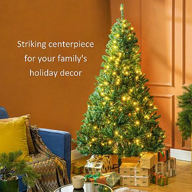 HOMCOM 6ft Prelit Artificial Christmas Xmas Tree White LED 1000 Tip
