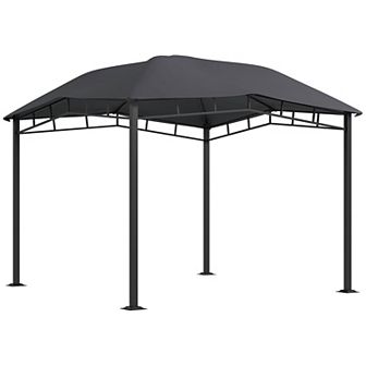 Outsunny 10' X 10' Grill Gazebo Canopy, Geodesic Look, Steel Frame