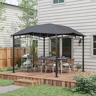 Outsunny 10ft x 10' Grill Gazebo Canopy, Geodesic Look, Steel Frame