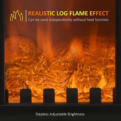 HOMCOM 22inch Electric Fireplace Stove with 3-Sided Realistic Flame