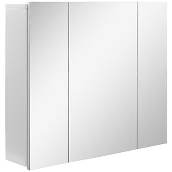 Kleankin Medicine Cabinet, Bathroom Mirror Cabinet With Doors And Shelves