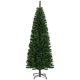 Homcom 6' Unlit Pencil Christmas Tree Holiday Decor With Stand