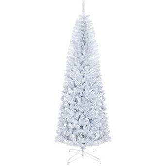 Homcom 6' Unlit Pencil Christmas Tree Holiday Decor With Stand