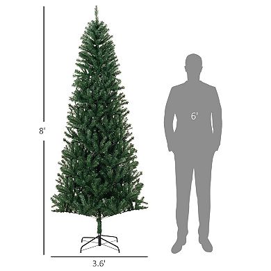 Homcom 8' Artificial Christmas Tree With 1168 Realistic Branch Tips