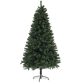 Homcom 7.5ft Artificial Christmas Tree With Auto Open, Steel Base
