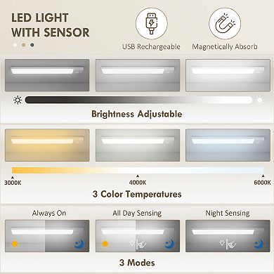 HOMCOM 71" Kitchen Pantry Cabinet with Large Storage and LED Lights,