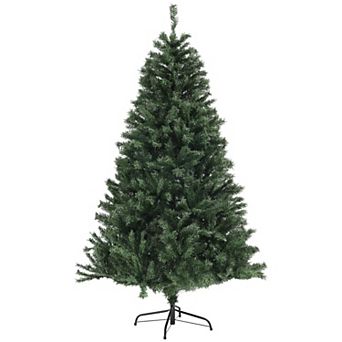 Homcom 6ft Artificial Christmas Tree With Auto Open, Steel Base