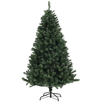 Homcom 6ft Artificial Christmas Tree With Auto Open, Steel Base