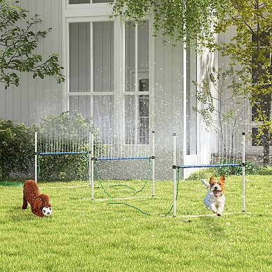 Pawhut 3 Piece Dog Agility Training Equipment Set With 3 Hurdles