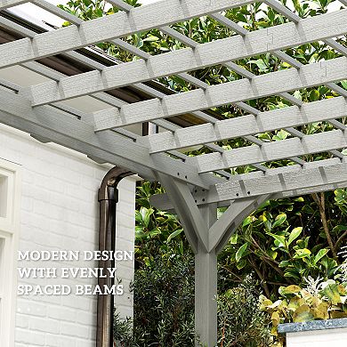 Outsunny 12' x 20' Wooden Pergola Outdoor Gazebo w/Stable Structure,