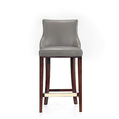 MANHATTAN COMFORT Shubert Faux Leather Upholstered Barstool