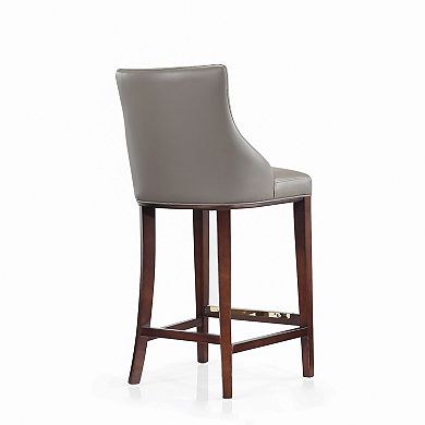 MANHATTAN COMFORT Shubert Faux Leather Upholstered Barstool