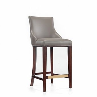 MANHATTAN COMFORT Shubert Faux Leather Upholstered Barstool