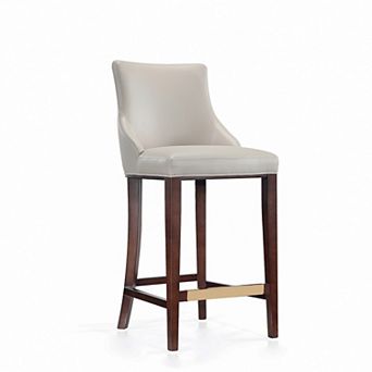 MANHATTAN COMFORT Shubert Faux Leather Upholstered Barstool
