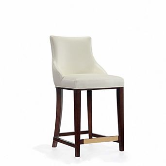 MANHATTAN COMFORT Shubert Faux Leather Upholstered Counter Stool