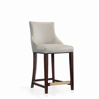 MANHATTAN COMFORT Shubert Faux Leather Upholstered Counter Stool