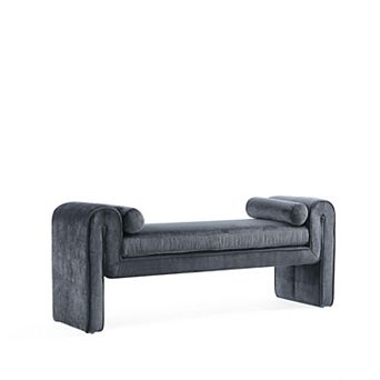 MANHATTAN COMFORT Concord Chenille Upholstered Bedroom Bench