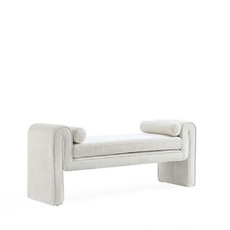 MANHATTAN COMFORT Concord Chenille Upholstered Bedroom Bench