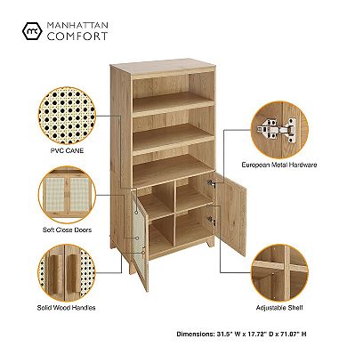 MANHATTAN COMFORT Sheridan Modern Bookcase Cabinet