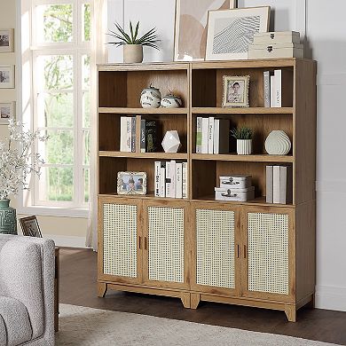 MANHATTAN COMFORT Sheridan Modern 2-pc. Bookcase Cabinet Set