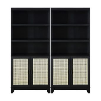 MANHATTAN COMFORT Sheridan Modern 2 pc Bookcase Cabinet Set