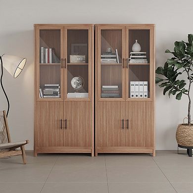 MANHATTAN COMFORT Jodie 2-pc. Mid-Century Modern Bookcase Set