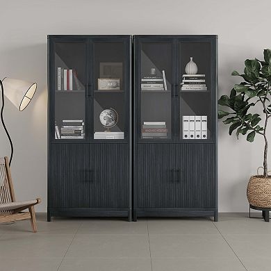 MANHATTAN COMFORT Jodie 2-pc. Mid-Century Modern Bookcase Set