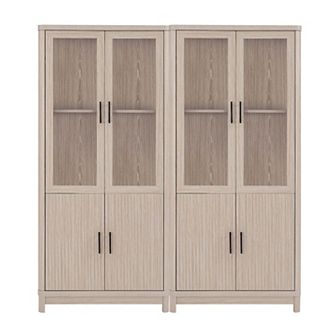 MANHATTAN COMFORT Jodie 2 pc Mid-Century Modern Bookcase Set