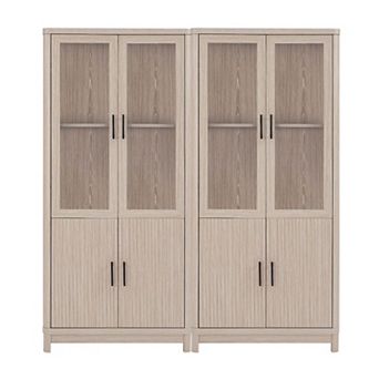 MANHATTAN COMFORT Jodie 2 pc Mid-Century Modern Bookcase Set