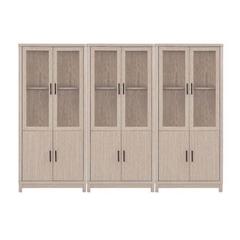 MANHATTAN COMFORT Jodie 3 pc Mid-Century Modern Bookcase Set