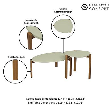 MANHATTAN COMFORT Gales Modern 2-pc. End Table & Coffee Table Set