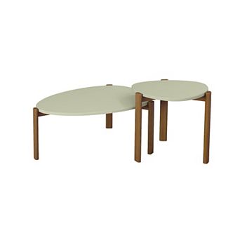 MANHATTAN COMFORT Gales Modern 2 pc End Table & Coffee Table Set
