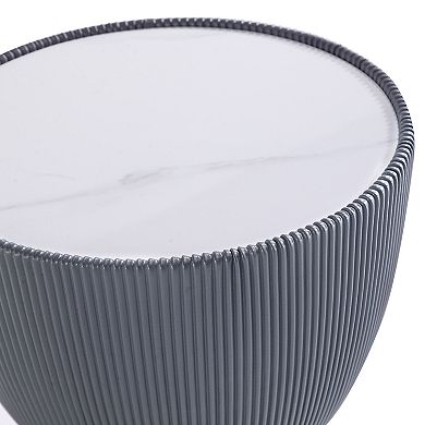 MANHATTAN COMFORT Anderson 2-pc. Faux Leather Upholstered Coffee Table & End Table Set