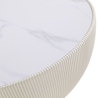 MANHATTAN COMFORT Anderson 2-pc. Faux Leather Upholstered Coffee Table & End Table Set