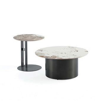 MANHATTAN COMFORT Alondra 2 pc Coffee Table & End Table Set